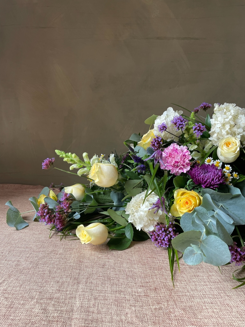 Double Ended Casket Spray Pastel
