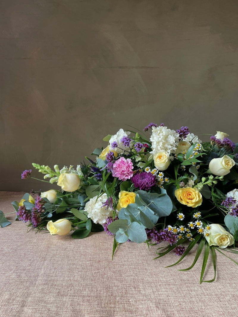 Double Ended Casket Spray Pastel