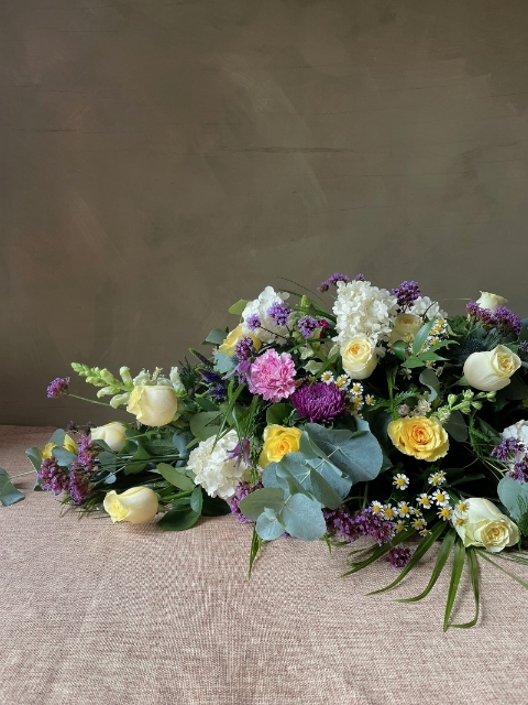Double Ended Casket Spray Pastel