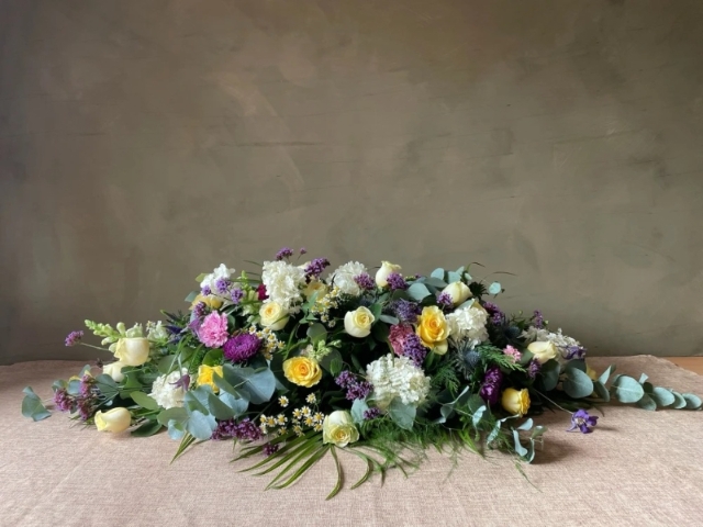 Double Ended Casket Spray Pastel